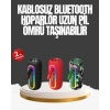 Taşınabilir Şarjlı Bluetooth Hoparlör Güçlü Bas