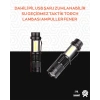 Taşınabilir Şarjlı Led Fener - 4 Modlu, 2000lm, Ayarlanabilir Odak