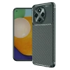 Tecno Spark 30 Pro Kılıf Auto Focus Karbon Kapak - Koyu Yeşil