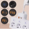 Termal Akım Korumalı 3’lü Duvar Tipi Priz 1x Usb 2x Type-c Çıkışlı Grup Priz Çoğaltıcı (3500w)