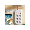 Termal Akım Korumalı 6’lü Priz 4x Usb 2x Type-c Çıkışlı Grup Priz Çoğaltıcı (3500w) Siyah
