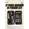 Tırnak Bakımı Tırnak Makası Profesyonel 12 Parça El Ayak Manikür Pedikür Seti