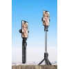 Tripod Kablosuz Bluetooth Bağlantılı Selfie Çubuğu 360 Derece Dönebilen