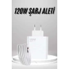 Type C Yüksek Hızlı Şarj Aleti Beyaz 120w Ultra Uzun Ömürlü
