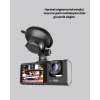Üç Kameralı Araç Kamerası Full Hd Gece Görüş  G-sensör