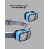Üç Renkli Led Kafa Feneri 53 Mod Güç Göstergeli Type C Şarjlı