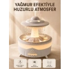 Ufo Tasarımlı 350 Ml Hava Nemlendirici Renkli Ortam Işığı Yağmur Efektli Difüzör