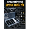 Universal Araç Döşeme Klipsi Ve Tampon Sabitleme Pimi Seti 100 Parça Organizer Kutulu