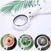 Usb Şarj Edilebilir Katlanabilir 3.510x Büyüteç 8 Ledli Masa Ve Eliçin  Taşınabilir Büyüteç Fs90rc