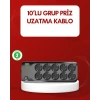 Usb Type-c Destekli 10’lu Grup Priz Termal Korumalı 2m Kablo 2500w