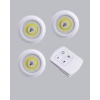Uzaktan Kumanda İle Kontrol Edilebilen Yapışkanlı 3 Lü Kablosuz Led Spot Lamba