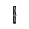 Watch 20mm Spor Delikli Kordon - Siyah-beyaz