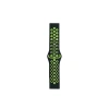 Watch 20mm Spor Delikli Kordon - Siyah-yeşil