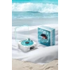 Waves Nostalji Plak Görünümlü Bluetooth Hoparlör 3d Ses Dalgası Retro Müzik Plak Mavi