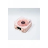 Waves Nostalji Plak Görünümlü Bluetooth Hoparlör 3d Ses Dalgası Retro Müzik Plak Pembe