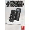 Wireless Powerbank 10000 Mah Led Ekranlı Dahili Kablolu Hızlı Şarj