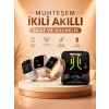Wireless Şarjlı Akıllı Saat Ve Dijital Göstergeli Kablosuz Bluetooth Kulaklık Nabız Ölçer