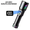 Ws-9944 20w Zoomlu Fosforlu Metal Şarjlı El Feneri