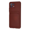 Xiaomi Mi 11 Kılıf Kelvin Kartvizitli Silikon - Bordo