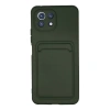 Xiaomi Mi 11 Kılıf Kelvin Kartvizitli Silikon - Koyu Yeşil