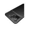Xiaomi Mi 11 Lite Kılıf Auto Focus Karbon Kapak - Kahverengi