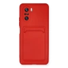 Xiaomi Mi 11i Kılıf Kelvin Kartvizitli Silikon - Kırmızı