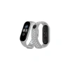 Xiaomi Mi Band 4 Spor Delikli Kordon - Gri-beyaz