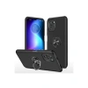 Xiaomi Poco F3 Kılıf Elit Yüzüklü Kapak - Siyah
