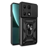 Xiaomi Poco M6 Pro 4g Kılıf Pars Lens Yüzüklü Silikon - Siyah