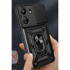 Xiaomi Redmi 13c Kılıf Pars Lens Yüzüklü Silikon - Kırmızı