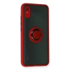 Xiaomi Redmi 9a Kılıf Montreal Yüzüklü Silikon Kapak - Kırmızı
