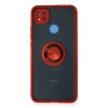 Xiaomi Redmi 9c Kılıf Montreal Yüzüklü Silikon Kapak - Kırmızı