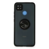 Xiaomi Redmi 9c Kılıf Montreal Yüzüklü Silikon Kapak - Siyah