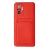 Xiaomi Redmi Note 10 Pro Kılıf Kelvin Kartvizitli Silikon - Kırmızı