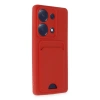 Xiaomi Redmi Note 13 Pro 4g Kılıf Kelvin Kartvizitli Silikon - Kırmızı