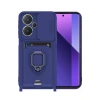 Xiaomi Redmi Note 13 Pro Plus Kılıf Zuma Kartvizitli Yüzüklü Silikon - Lacivert