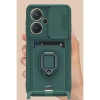 Xiaomi Redmi Note 13 Pro Plus Kılıf Zuma Kartvizitli Yüzüklü Silikon - Yeşil