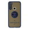 Xiaomi Redmi Note 8 Kılıf Montreal Yüzüklü Silikon Kapak - Lacivert