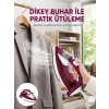 Yeni Nesil Kırmızı Buharlı Ütü 2200 Watt Seramik Tabanlı Yüksek Buhar Gücü