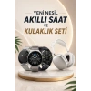 Yeni Nesil Sesli Görüşme Akıllı Saat Ve Powerbank Çoklu Şarj Girişli Bluetooth Kulaklık Nabız Ölçer