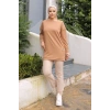 Yeni Stil Bej Arma Detay Tunik 10020