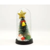 Yılbaşı Temalı Işıklı  Dekoratif Cam Fanus Alk5078