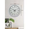 Zentime 40 Cm Metal Beyaz Roma Rakamlı Duvar Saati