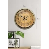 Zentime Bronz Nostalji 40 Cm Metal Eskitme Duvar Saati
