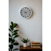 Zentime 40 Cm Metal  Beyaz Modern Duvar Saati