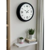 Zentime Sade & Şık Siyah 40 cm Metal Dekoratif Duvar Saati