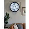 Zentime Siyah Asil Tasarım Roma Rakamlı 40 cm Metal Duvar Saati
