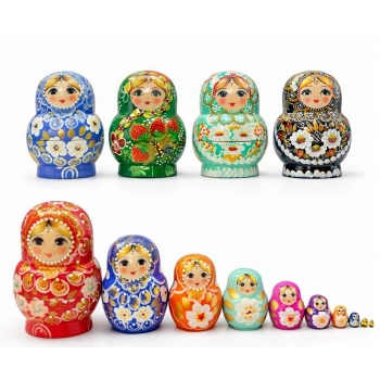 10lu Ahşap Matruşka Seti Alk5380