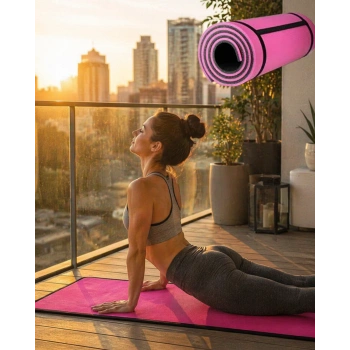 10 Mm Egzersiz Matı Pilates Yoga Aerobik İçin Kaymaz Yüzey Kolay Temizlenebilir