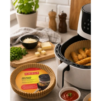 100 Parça Airfryer Kağıdı Tek Kullanımlık Temiz Pişirme Kağıdı